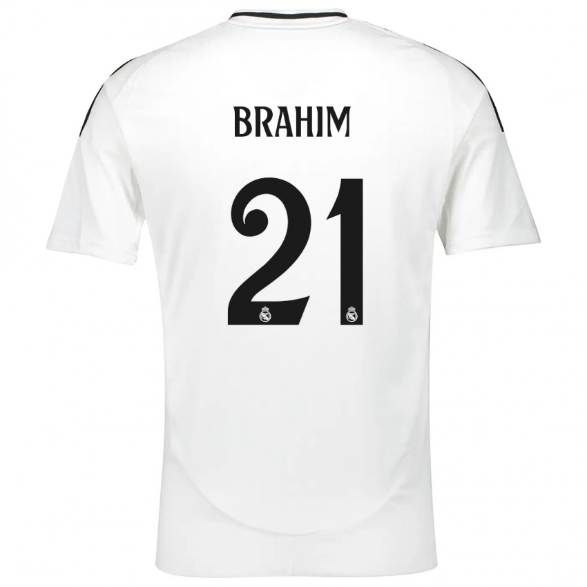 Dětské Brahim Diaz #21 Bílý Domů Hráčské Dresy 2024/25 Dres