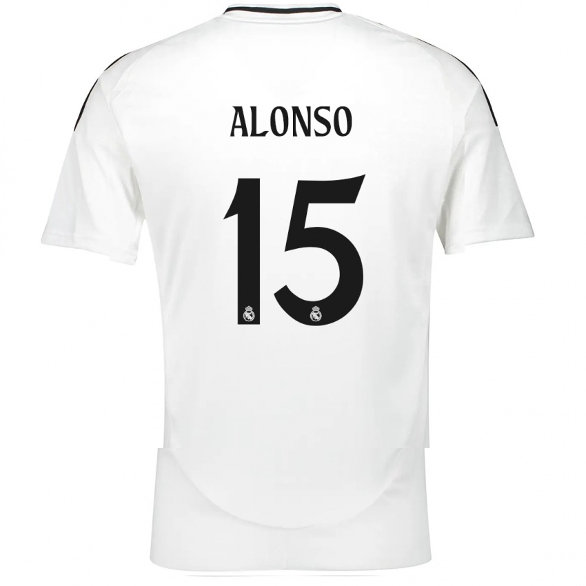 Dětské Borja Alonso #15 Bílý Domů Hráčské Dresy 2024/25 Dres