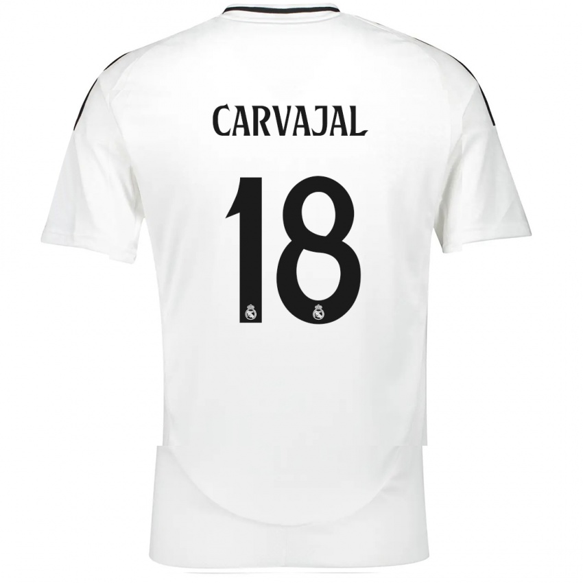 Dětské Angel Carvajal #18 Bílý Domů Hráčské Dresy 2024/25 Dres