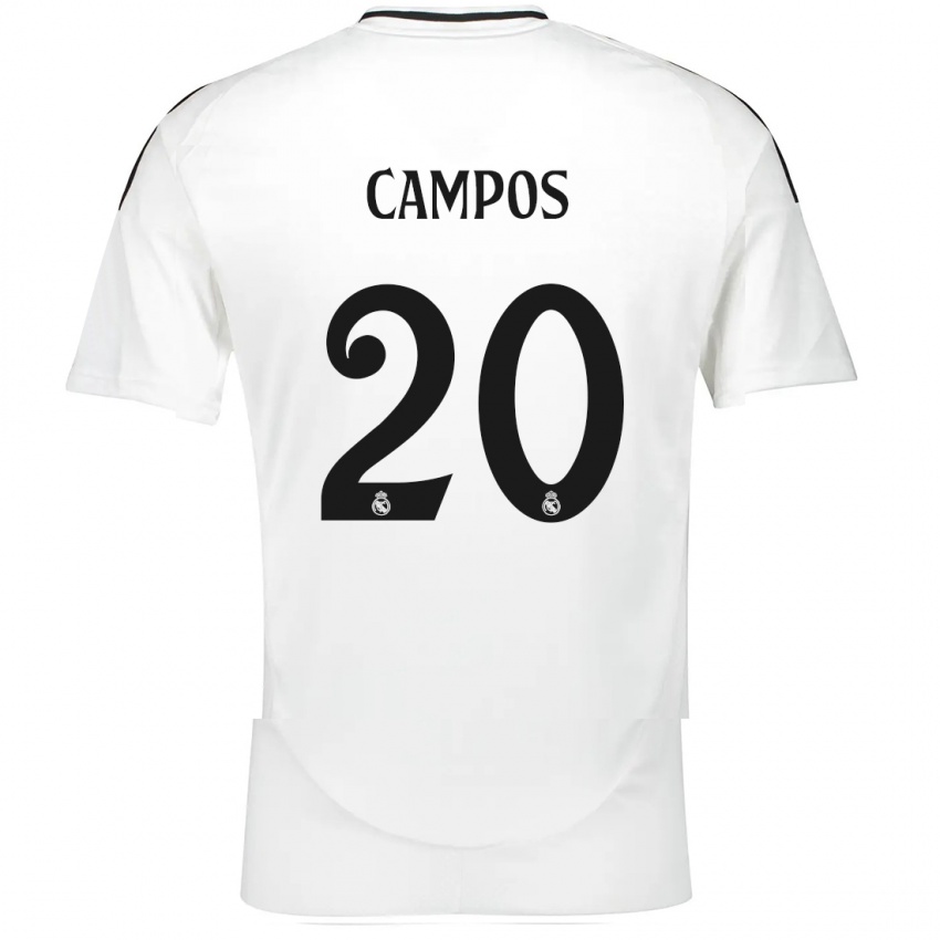 Dětské Andrés Campos #20 Bílý Domů Hráčské Dresy 2024/25 Dres