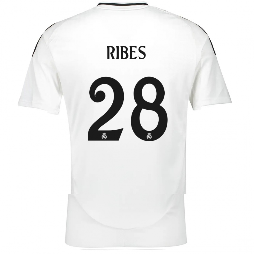 Dětské Kike Ribes #28 Bílý Domů Hráčské Dresy 2024/25 Dres