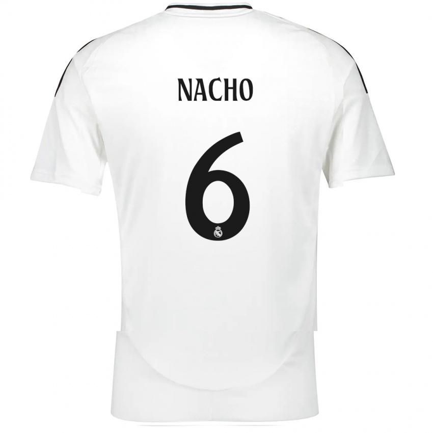 Dětské Nacho Fernandez #6 Bílý Domů Hráčské Dresy 2024/25 Dres