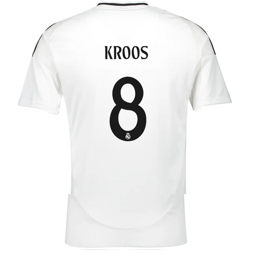 Dětské Toni Kroos #8 Bílý Domů Hráčské Dresy 2024/25 Dres