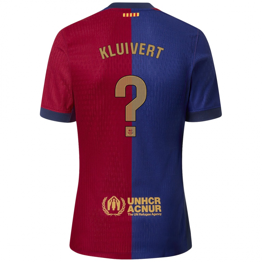 Dětské Shane Kluivert #0 Modrá Červená Domů Hráčské Dresy 2024/25 Dres