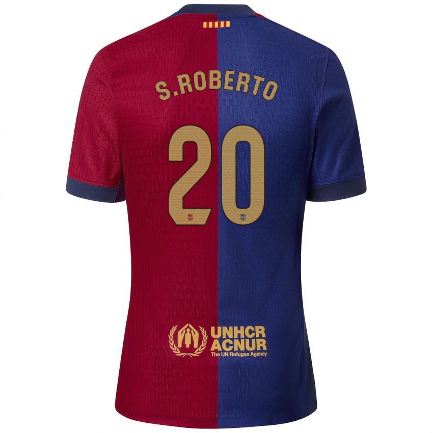 Dětské Sergi Roberto #20 Modrá Červená Domů Hráčské Dresy 2024/25 Dres