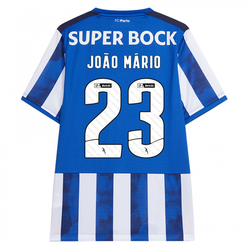 Dětské Joao Mario #23 Modrá Bílá Domů Hráčské Dresy 2024/25 Dres