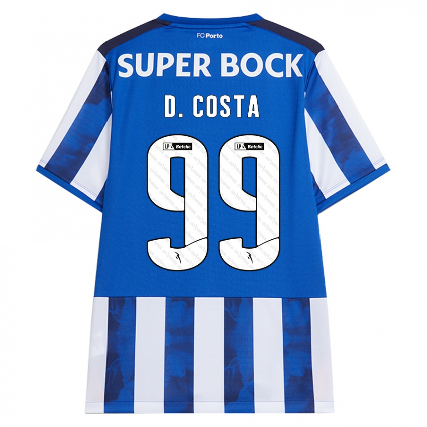 Dětské Diogo Costa #99 Modrá Bílá Domů Hráčské Dresy 2024/25 Dres