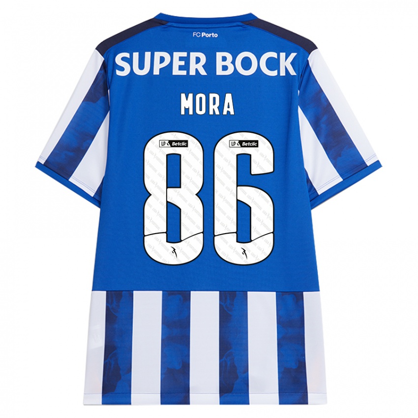 Dětské Rodrigo Mora #86 Modrá Bílá Domů Hráčské Dresy 2024/25 Dres