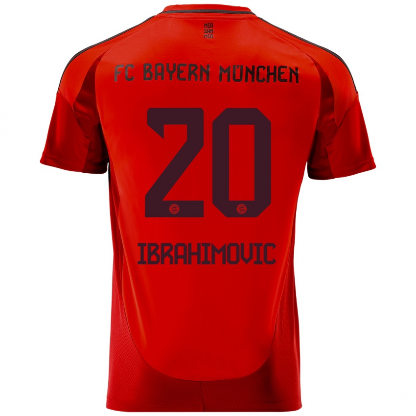 Dětské Arijon Ibrahimovic #20 Červený Domů Hráčské Dresy 2024/25 Dres