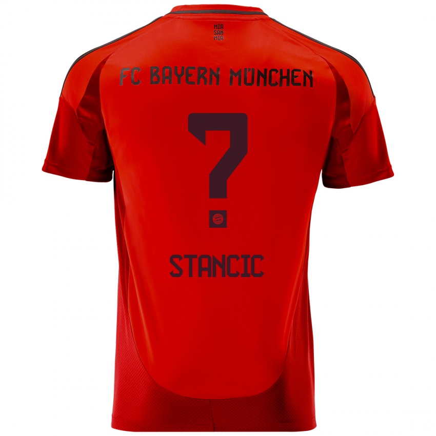 Dětské Luca Stancic #0 Červený Domů Hráčské Dresy 2024/25 Dres