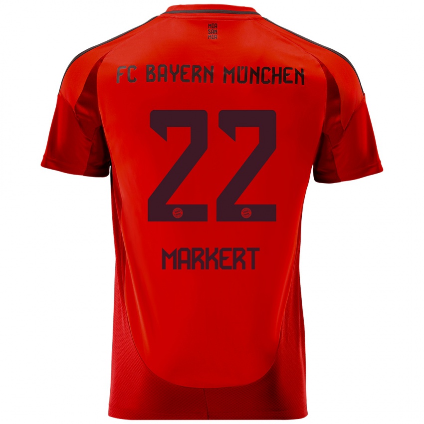 Dětské Leon Markert #22 Červený Domů Hráčské Dresy 2024/25 Dres