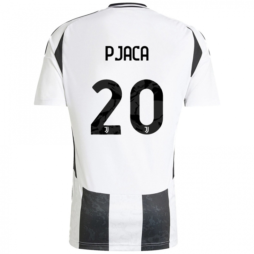 Dětské Marko Pjaca #20 Bílá Černá Domů Hráčské Dresy 2024/25 Dres