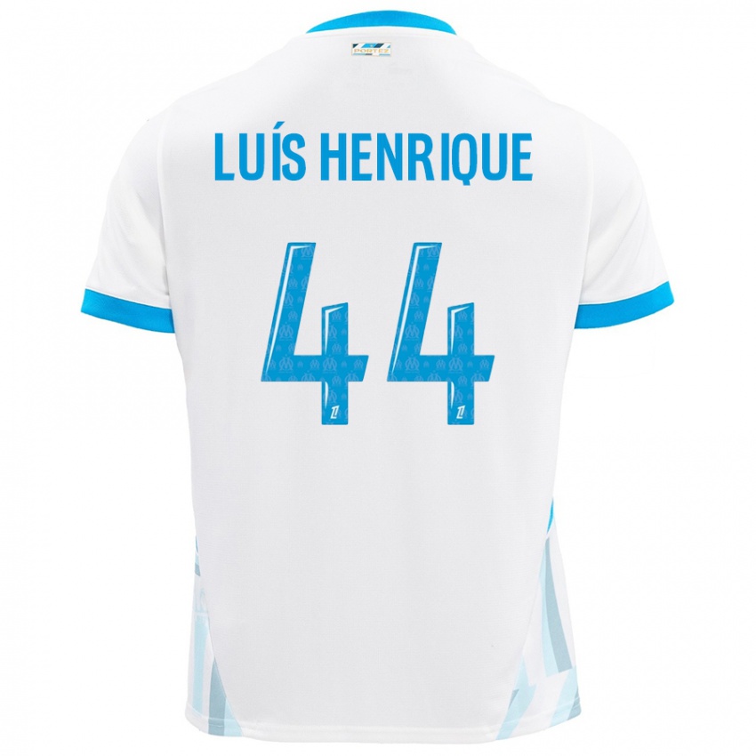 Dětské Luis Henrique #44 Bílá Nebesky Modrá Domů Hráčské Dresy 2024/25 Dres