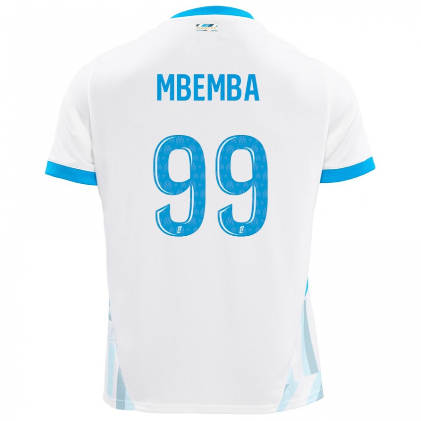 Dětské Chancel Mbemba #99 Bílá Nebesky Modrá Domů Hráčské Dresy 2024/25 Dres