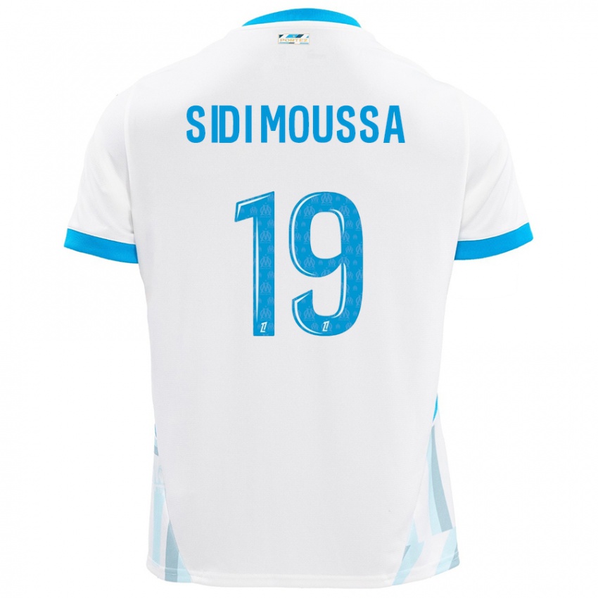 Dětské Salima Sidi Moussa #19 Bílá Nebesky Modrá Domů Hráčské Dresy 2024/25 Dres