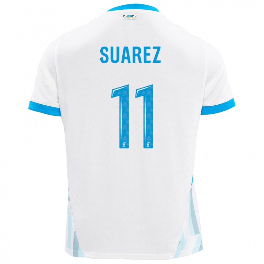 Dětské Luis Suarez #11 Bílá Nebesky Modrá Domů Hráčské Dresy 2024/25 Dres