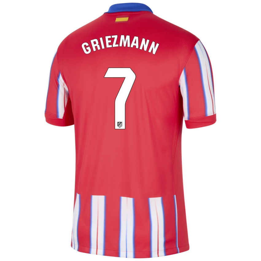 Dětské Antoine Griezmann #7 Červená Bílá Modrá Domů Hráčské Dresy 2024/25 Dres