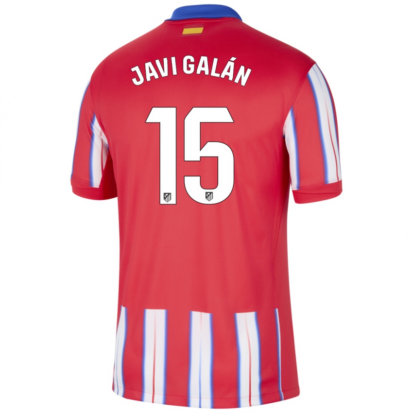 Dětské Javi Galán #15 Červená Bílá Modrá Domů Hráčské Dresy 2024/25 Dres