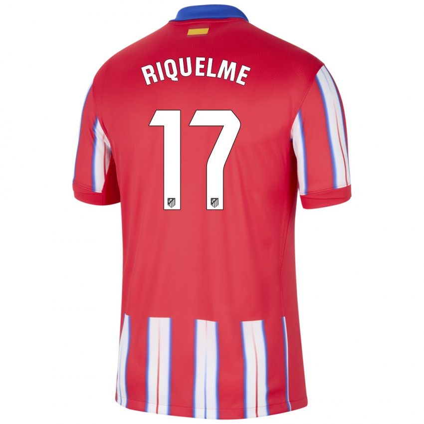 Dětské Rodrigo Riquelme #17 Červená Bílá Modrá Domů Hráčské Dresy 2024/25 Dres