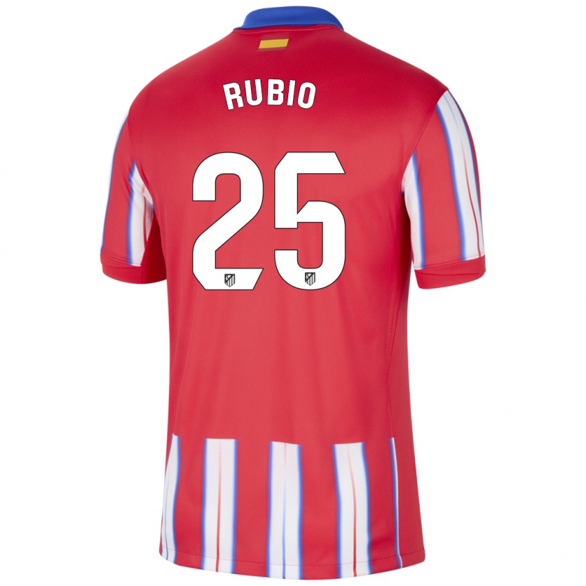 Dětské Daniel Rubio #25 Červená Bílá Modrá Domů Hráčské Dresy 2024/25 Dres