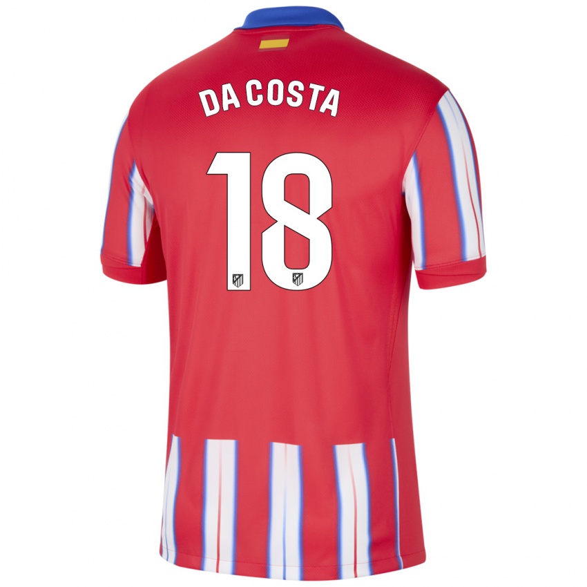 Dětské Mario Da Costa #18 Červená Bílá Modrá Domů Hráčské Dresy 2024/25 Dres