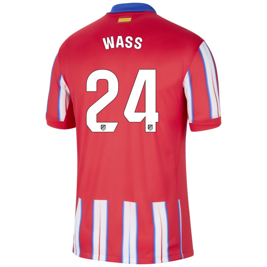 Dětské Daniel Wass #24 Červená Bílá Modrá Domů Hráčské Dresy 2024/25 Dres