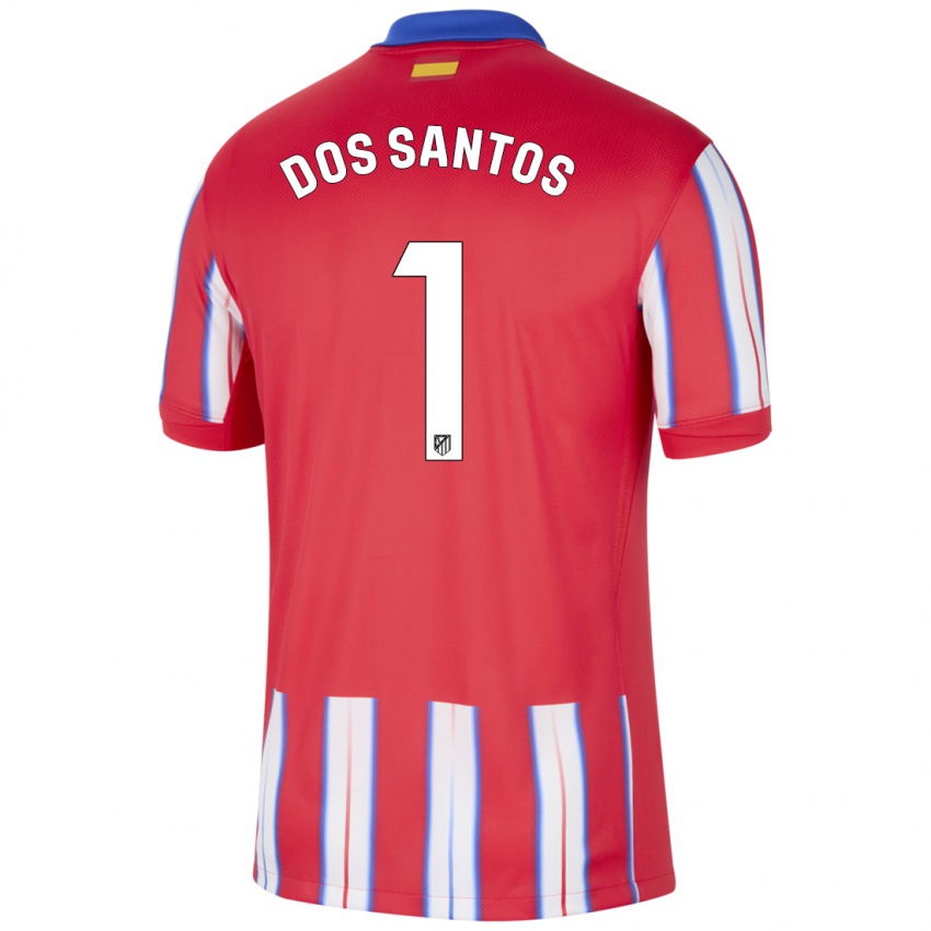 Dětské Alex Dos Santos #1 Červená Bílá Modrá Domů Hráčské Dresy 2024/25 Dres