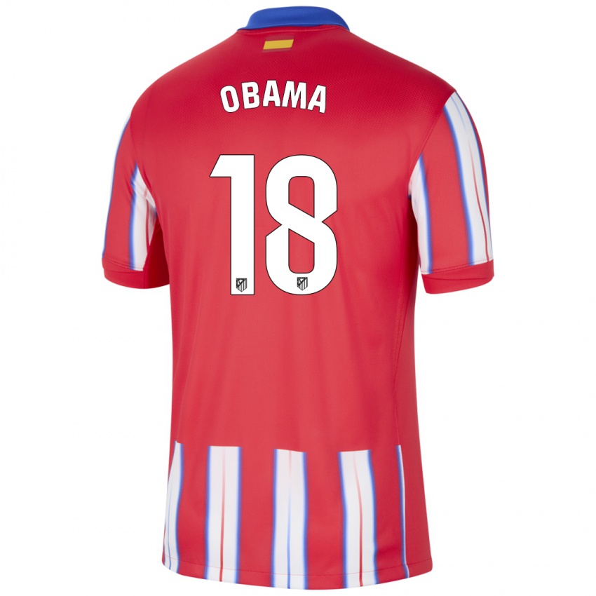 Dětské Salomon Obama #18 Červená Bílá Modrá Domů Hráčské Dresy 2024/25 Dres