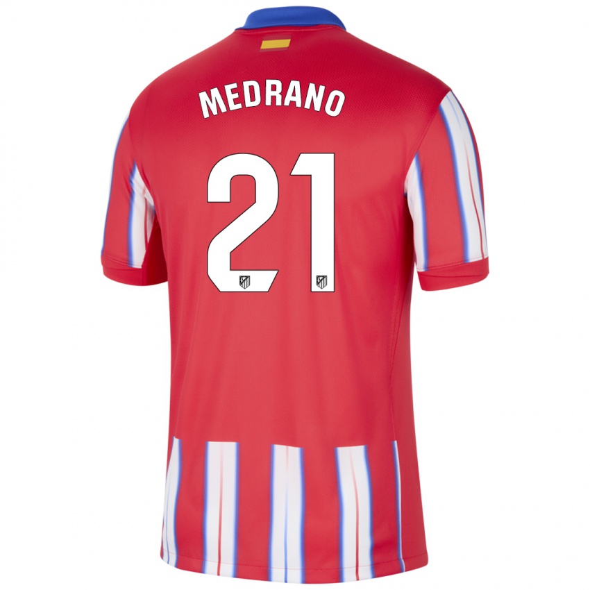 Dětské Fernando Medrano #21 Červená Bílá Modrá Domů Hráčské Dresy 2024/25 Dres