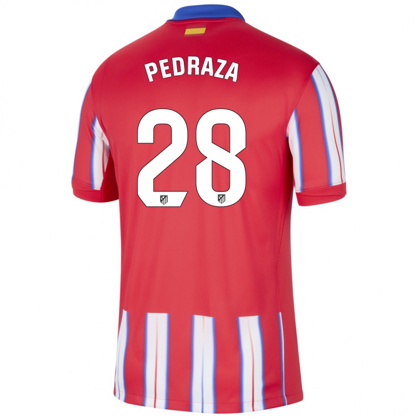 Dětské Alfredo Pedraza #28 Červená Bílá Modrá Domů Hráčské Dresy 2024/25 Dres