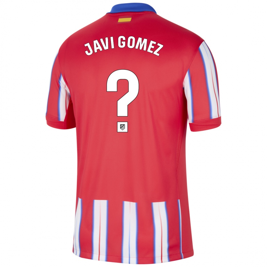 Dětské Javi Gomez #0 Červená Bílá Modrá Domů Hráčské Dresy 2024/25 Dres