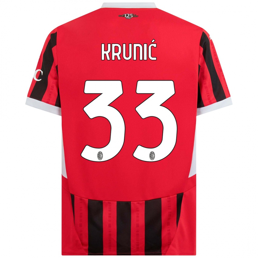 Dětské Rade Krunic #33 Červená Černá Domů Hráčské Dresy 2024/25 Dres