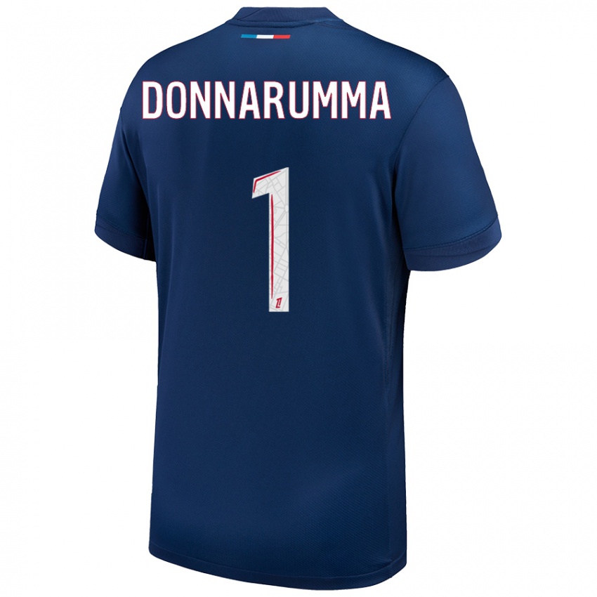 Dětské Gianluigi Donnarumma #1 Námořnická Modrá Bílá Domů Hráčské Dresy 2024/25 Dres