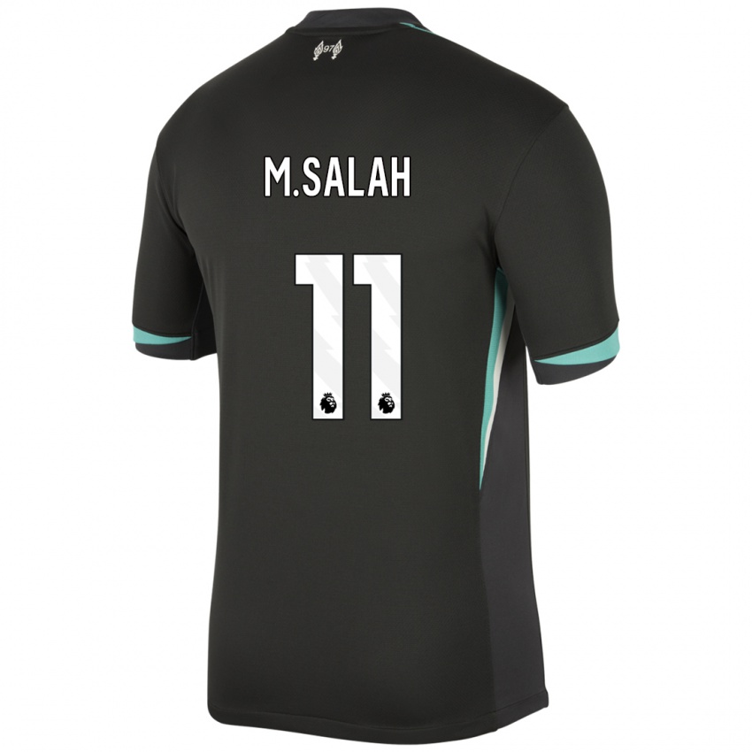 Dětské Mohamed Salah #11 Černá Antracitově Bílá Daleko Hráčské Dresy 2024/25 Dres