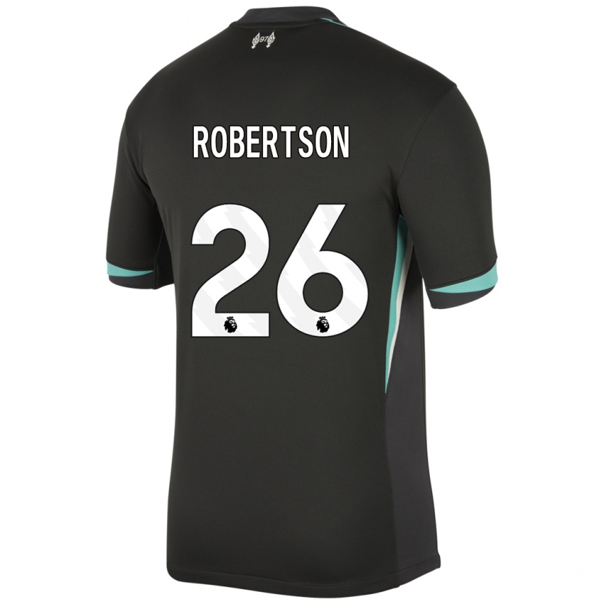 Dětské Andrew Robertson #26 Černá Antracitově Bílá Daleko Hráčské Dresy 2024/25 Dres