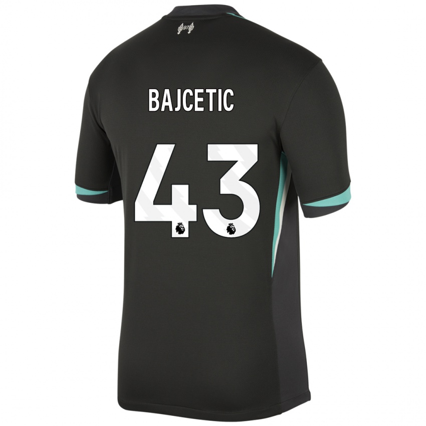 Dětské Stefan Bajcetic #43 Černá Antracitově Bílá Daleko Hráčské Dresy 2024/25 Dres