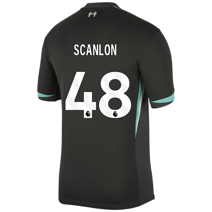 Dětské Calum Scanlon #48 Černá Antracitově Bílá Daleko Hráčské Dresy 2024/25 Dres