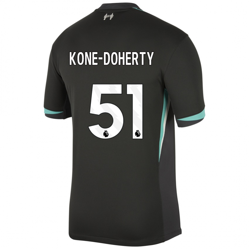 Dětské Trent Kone-Doherty #51 Černá Antracitově Bílá Daleko Hráčské Dresy 2024/25 Dres