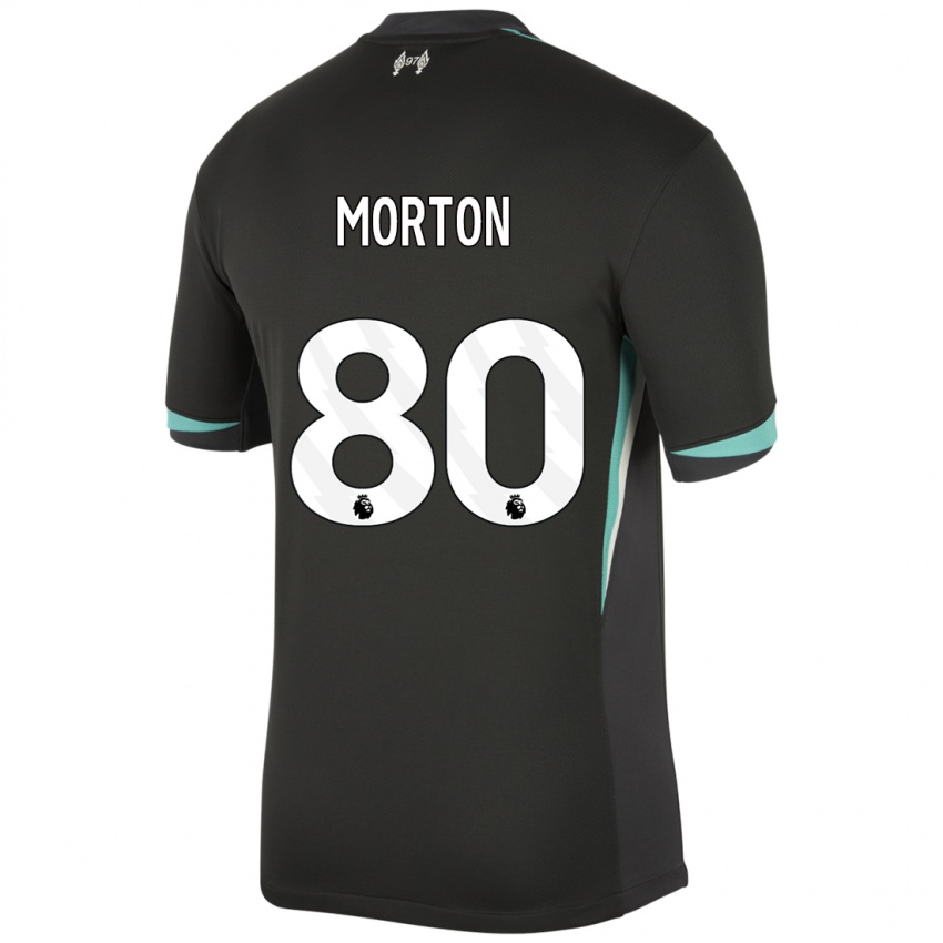 Dětské Tyler Morton #80 Černá Antracitově Bílá Daleko Hráčské Dresy 2024/25 Dres