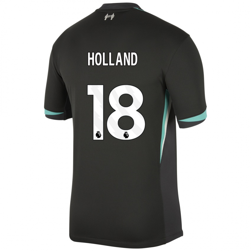 Dětské Ceri Holland #18 Černá Antracitově Bílá Daleko Hráčské Dresy 2024/25 Dres