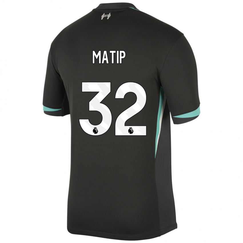 Dětské Joel Matip #32 Černá Antracitově Bílá Daleko Hráčské Dresy 2024/25 Dres