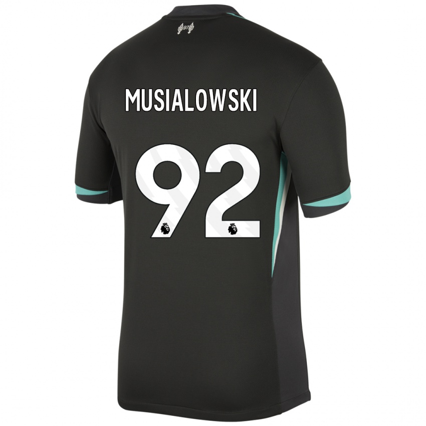 Dětské Mateusz Musialowski #92 Černá Antracitově Bílá Daleko Hráčské Dresy 2024/25 Dres