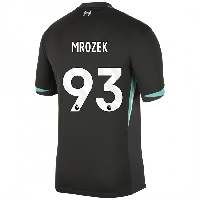 Dětské Fabian Mrozek #93 Černá Antracitově Bílá Daleko Hráčské Dresy 2024/25 Dres