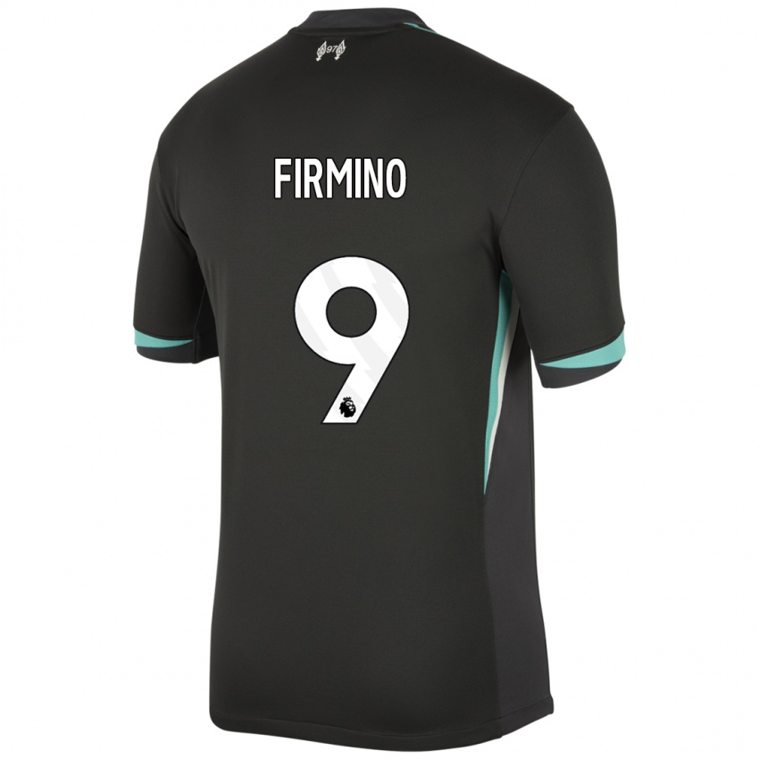 Dětské Roberto Firmino #9 Černá Antracitově Bílá Daleko Hráčské Dresy 2024/25 Dres