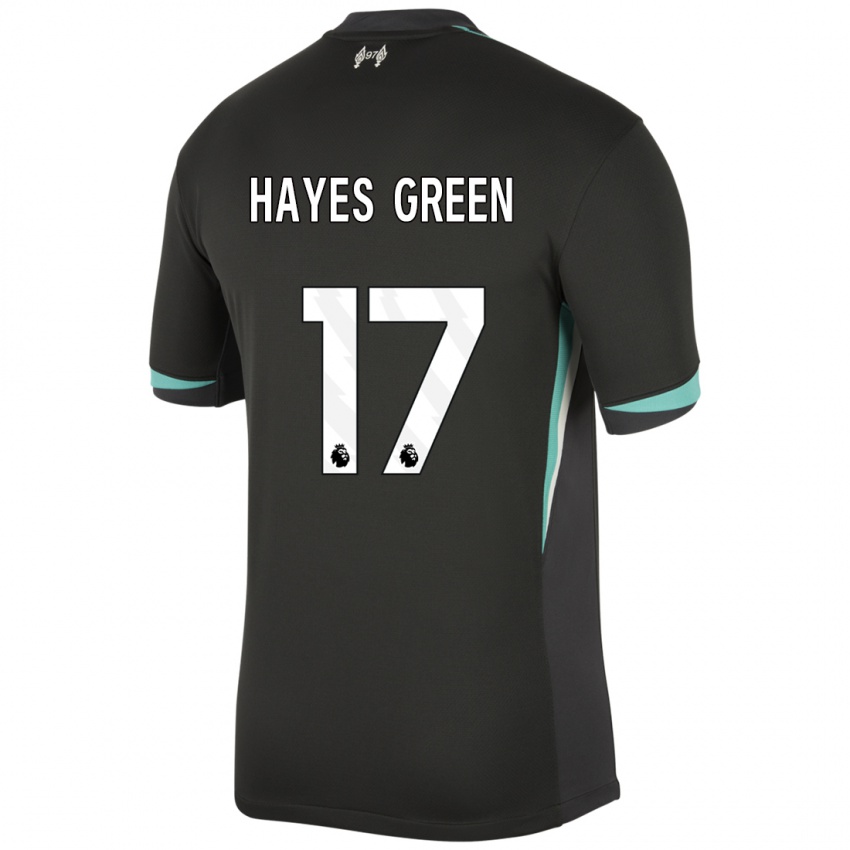 Dětské Charlie Hayes-Green #17 Černá Antracitově Bílá Daleko Hráčské Dresy 2024/25 Dres