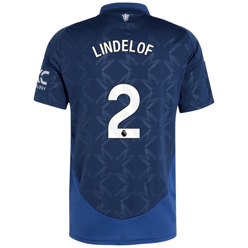 Dětské Victor Lindelof #2 Indigo Daleko Hráčské Dresy 2024/25 Dres