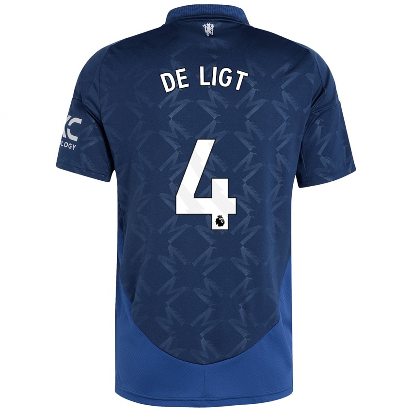 Dětské Matthijs De Ligt #4 Indigo Daleko Hráčské Dresy 2024/25 Dres