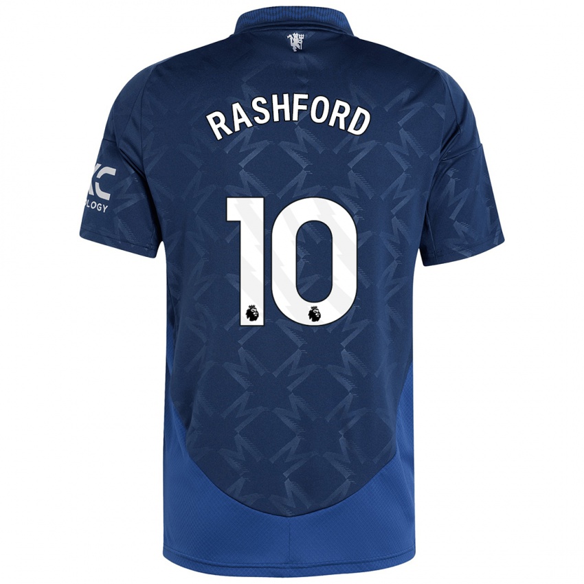 Dětské Marcus Rashford #10 Indigo Daleko Hráčské Dresy 2024/25 Dres