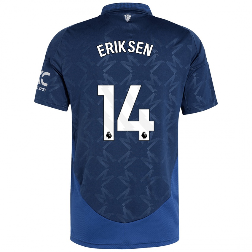 Dětské Christian Eriksen #14 Indigo Daleko Hráčské Dresy 2024/25 Dres