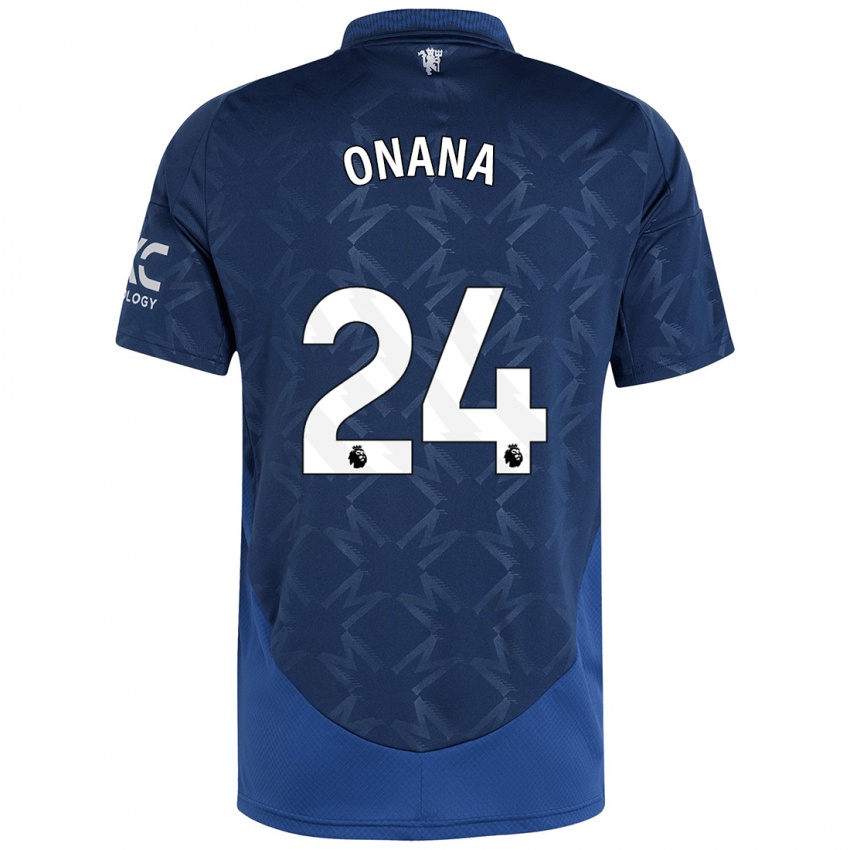 Dětské Andre Onana #24 Indigo Daleko Hráčské Dresy 2024/25 Dres